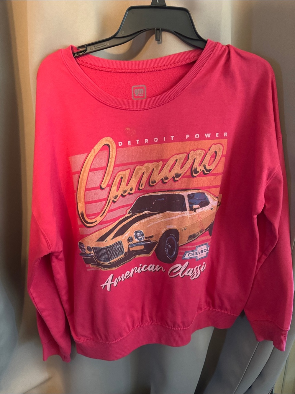 Camaro Graphic Crewneck Sweatshirt - Hot Pink